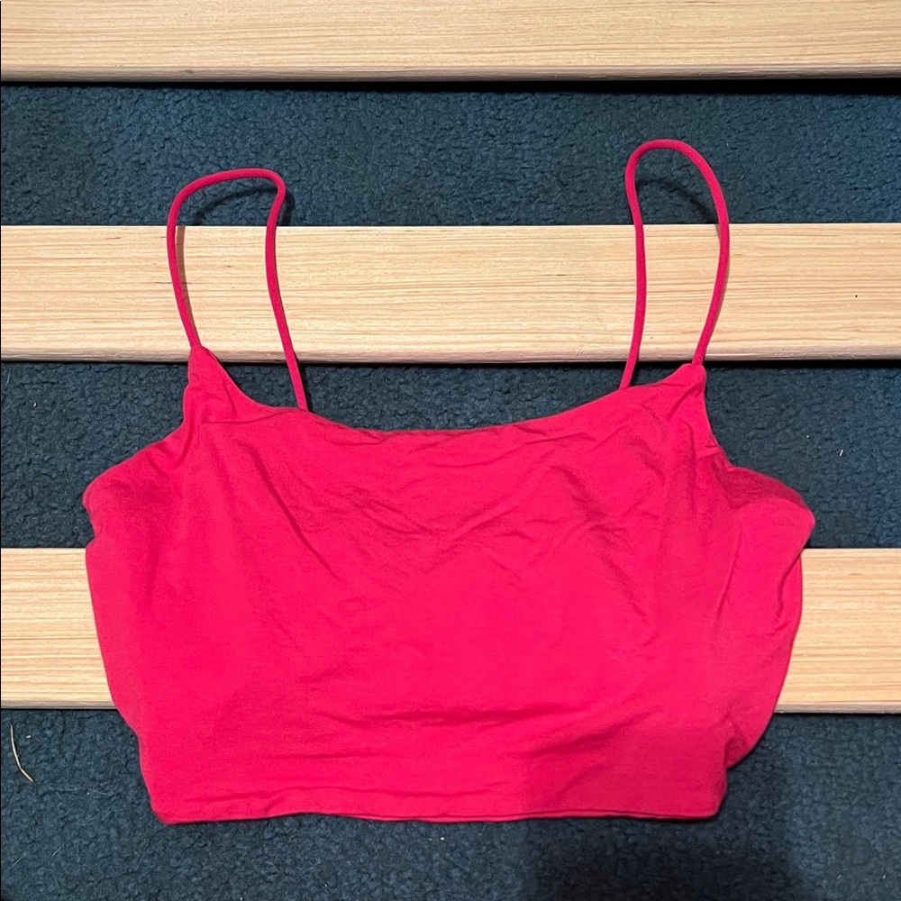 Vibrant Pink Spaghetti Strap Crop Top